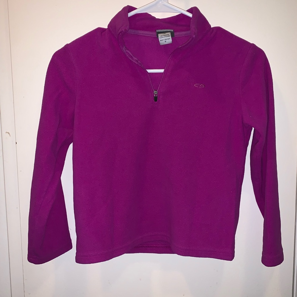 Champion girls magenta fleece quarter zip